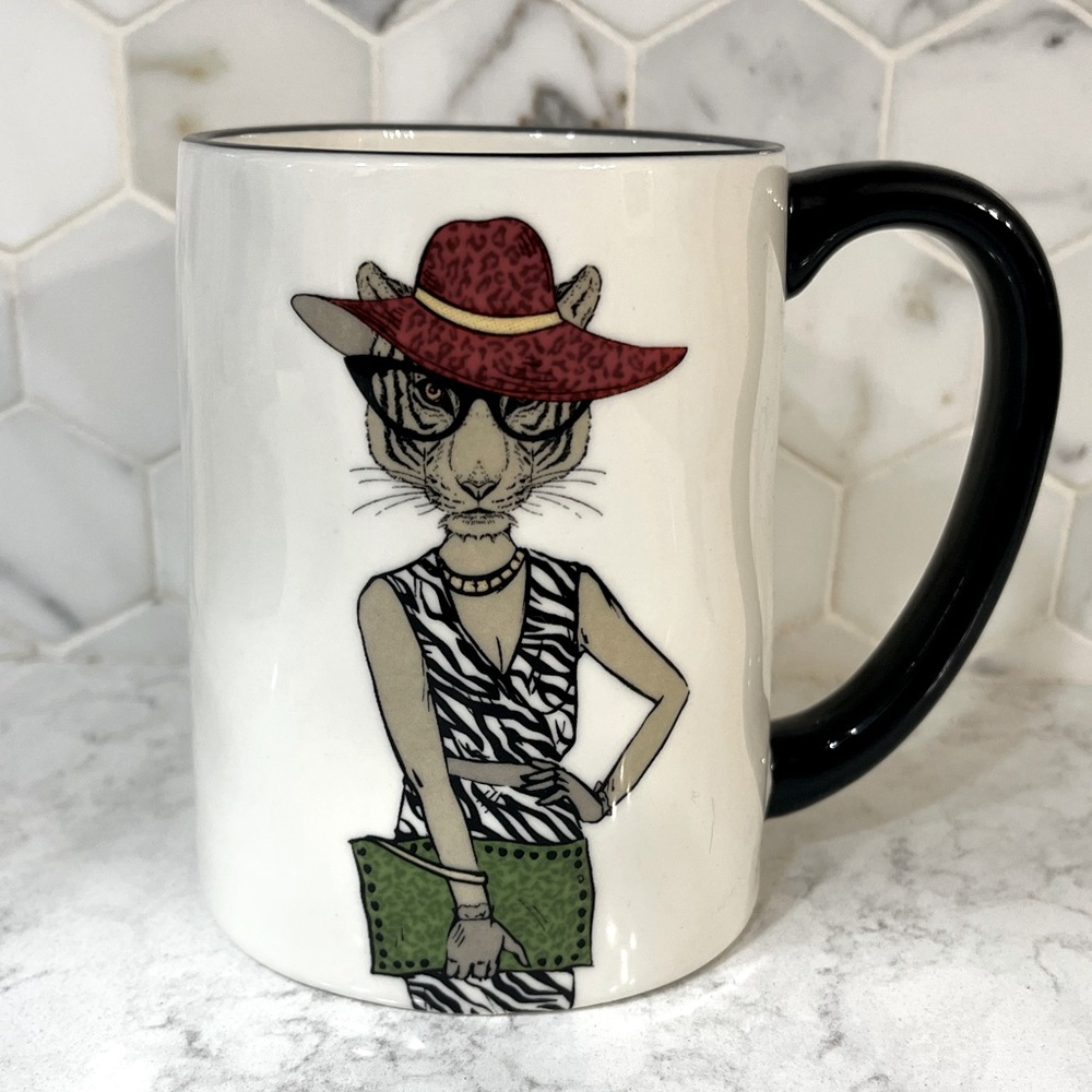 Signature Housewares Fashionista Cat Mug - 16oz